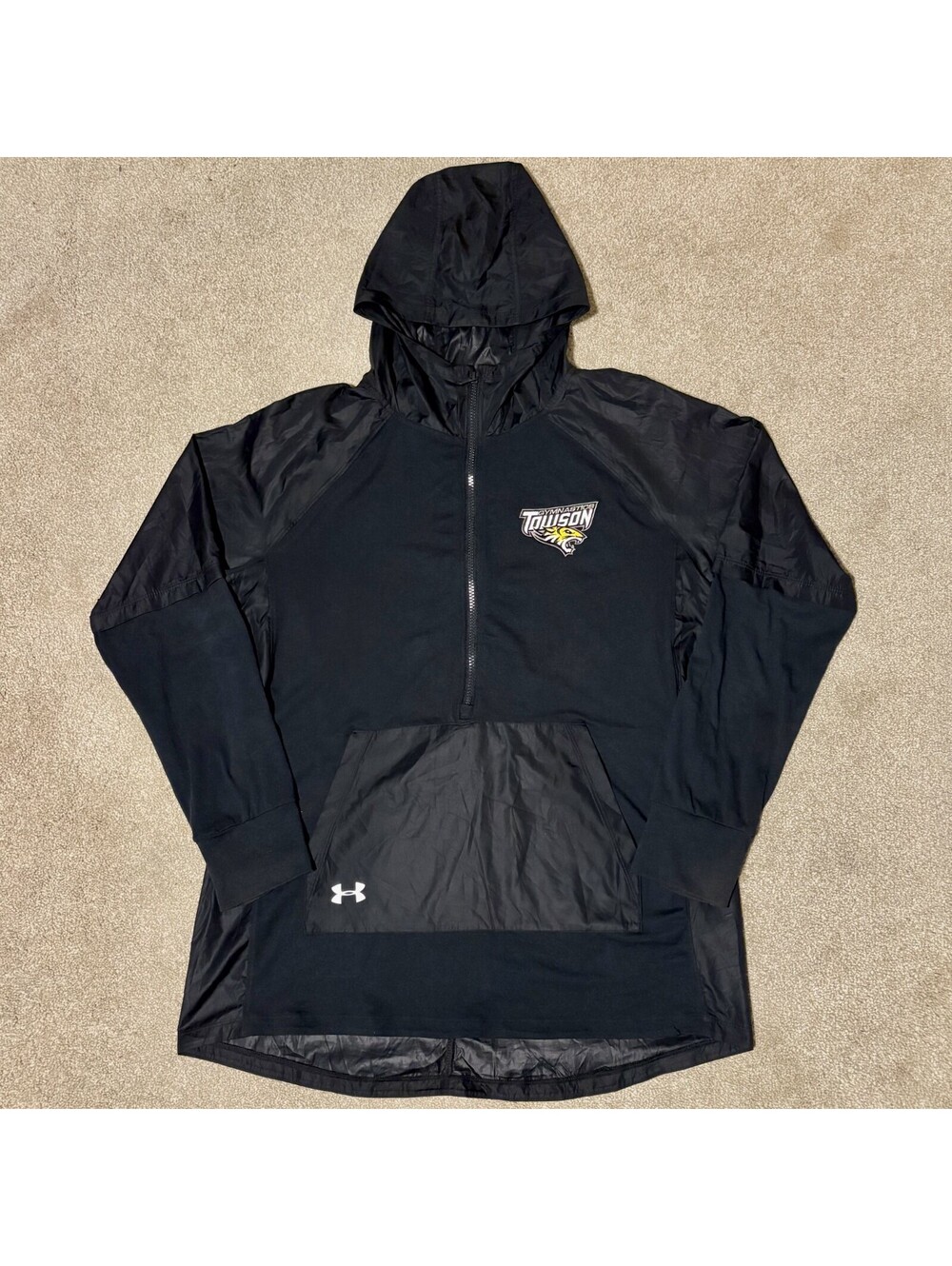 Under Armour Towson University Womens M Gymnastics Anorak Jacket Hooded Black